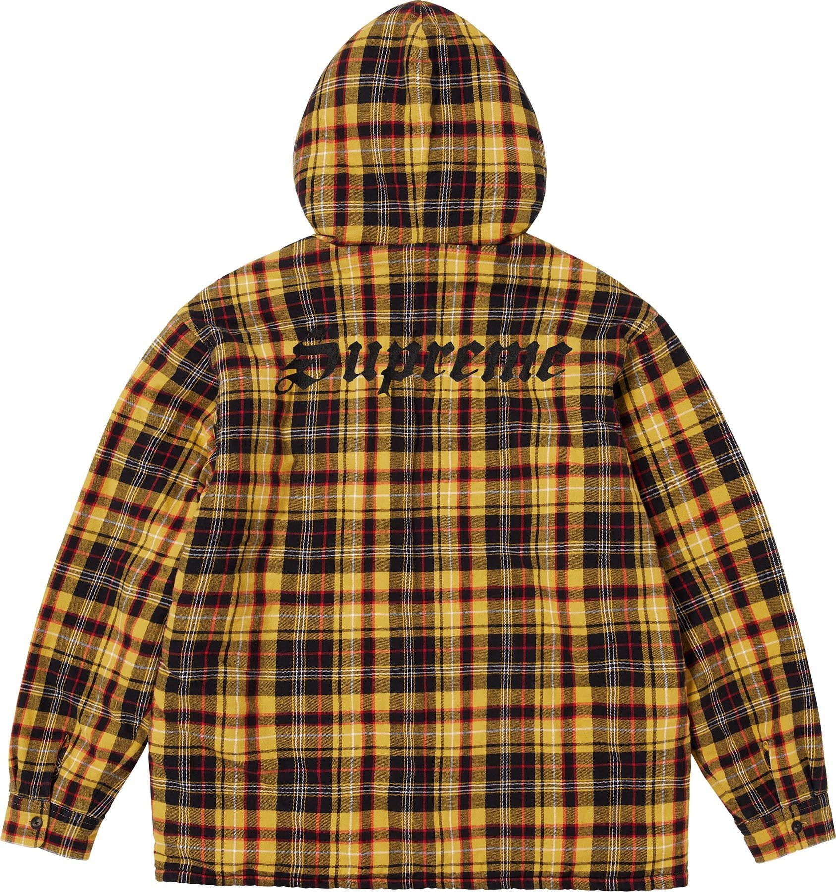 Lined Zip Up Hooded Flannel Shirt view 12